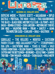 line up festival lollapalooza paris 2018